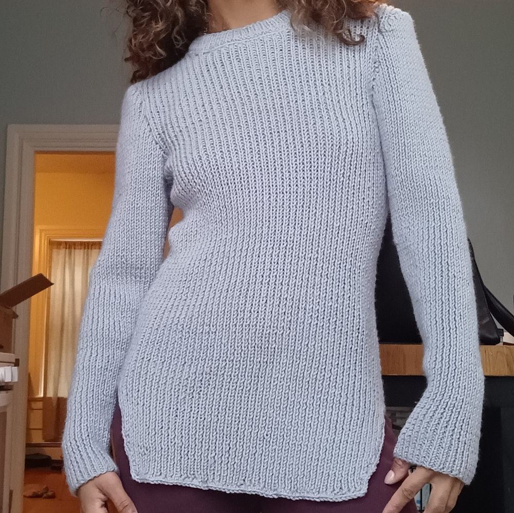 Beautiful Handmade Light Grey Chunky sweater